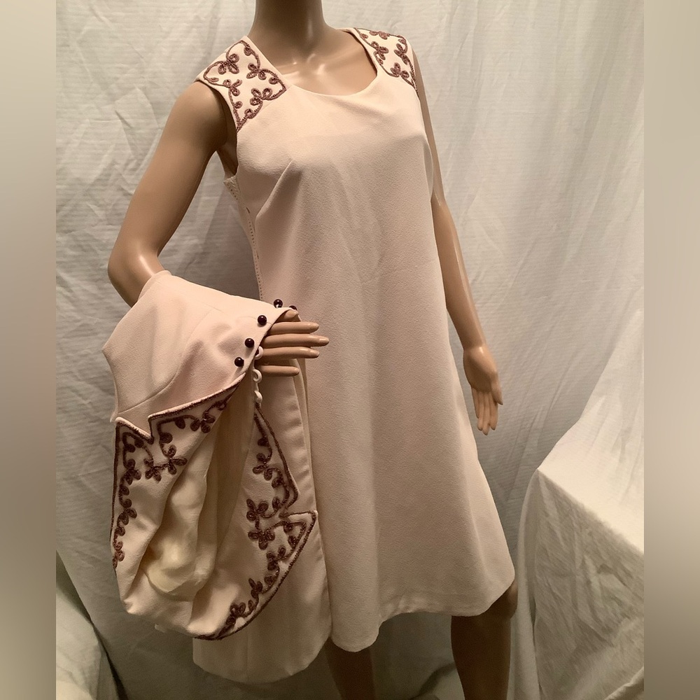 Cream Dress & Jacket Set
